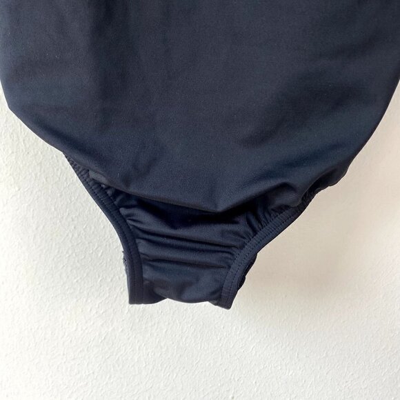 Lands End Tank One Piece Swimsuit Black 12 - Picture 4 of 9